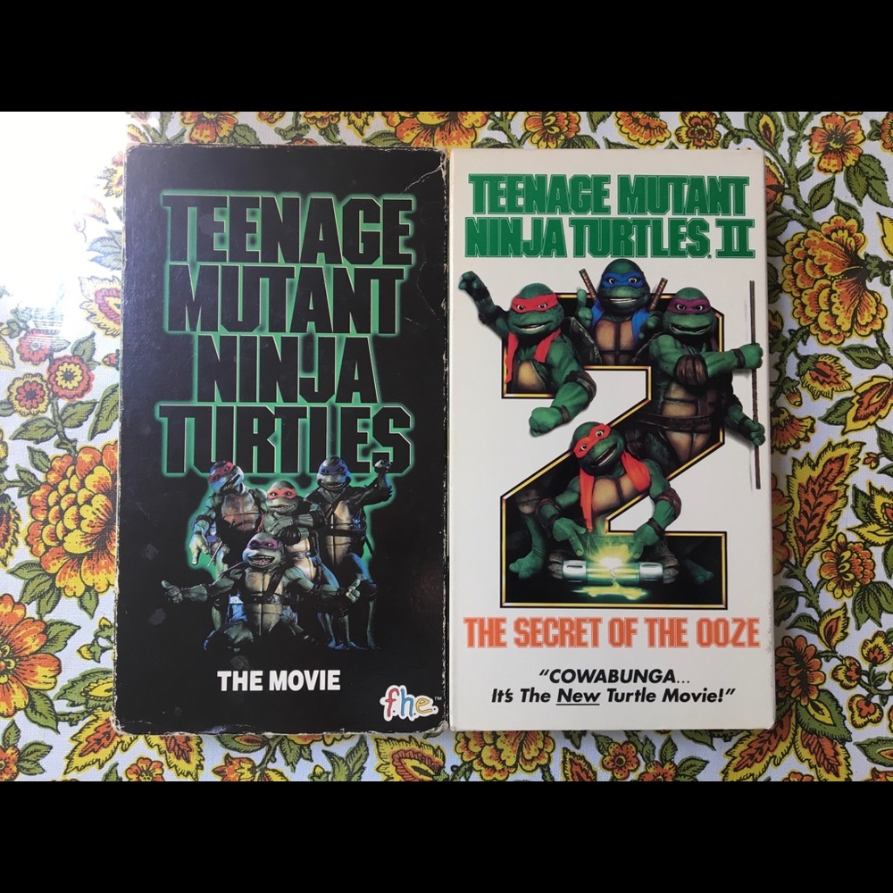 📼 TEENAGE MUTANT NINJA TURTLES I & II VHS